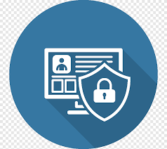 Shield icon with lock symbol representing data security